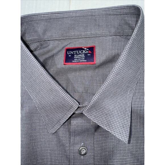 UNTUCKit Mens Long Sleeve Button Up Wrinkle Free Style: Marcasin WF Gray XL - Picture 2 of 13